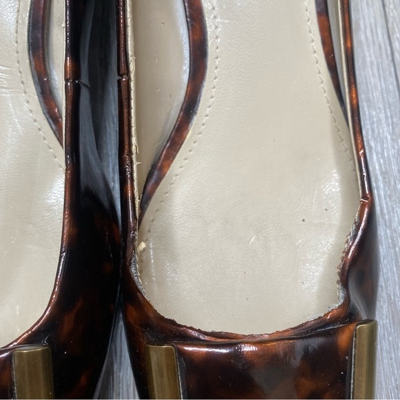 Naturalizer N5 Comfort Brown Tortoise Shell Buckle Frankee Patent Heel Size 5.5 - Picture 14 of 16